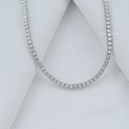 Slim Round Cut Lab Diamond Tennis Necklace Necklace