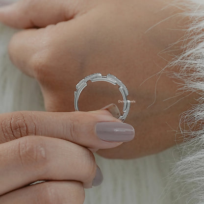 Modern Channel Set Lab Diamond Band Ring