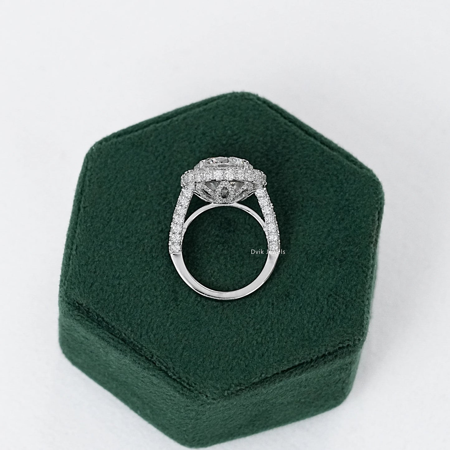 Halo Round Cut Lab Grown Diamond Engagement Ring