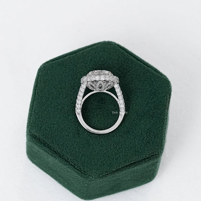 Halo Round Cut Lab Grown Diamond Engagement Ring