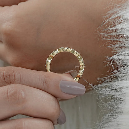 Bezel Set Seven Stone Marquise Lab Diamond Ring