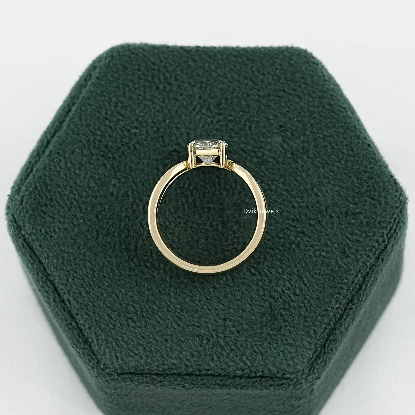 Oval Cut Lab Diamond Double Band Bridal Ring Set Bridal Ring Set