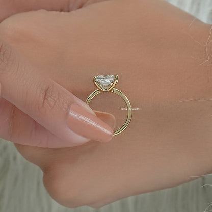 Princess Cut Lab Diamond Solitaire Ring Ring