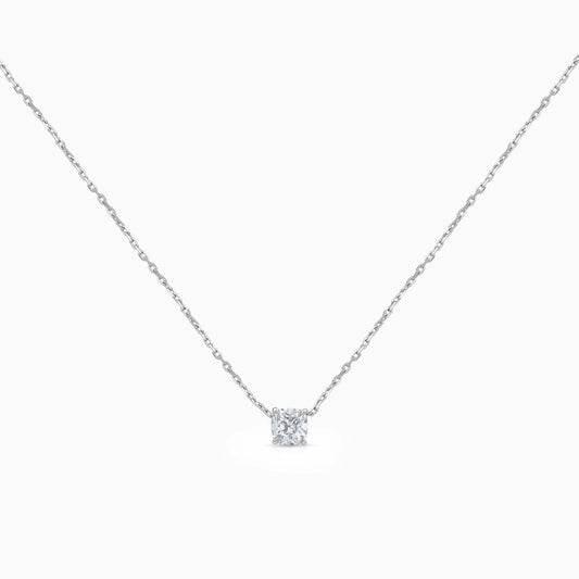 Square Old Mine Cushion Cut Lab Diamond Solitaire Pendant Pendant