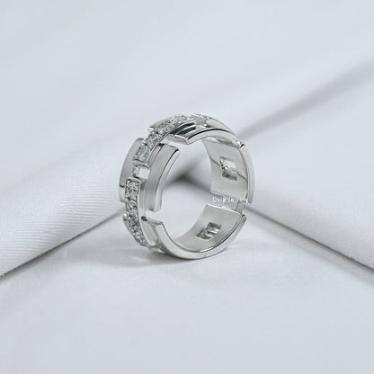 Modern Channel Set Lab Diamond Band Ring