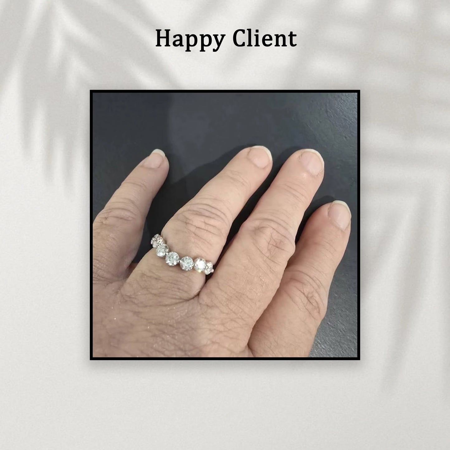 Round Lab Diamond Curved Wedding Band Ring