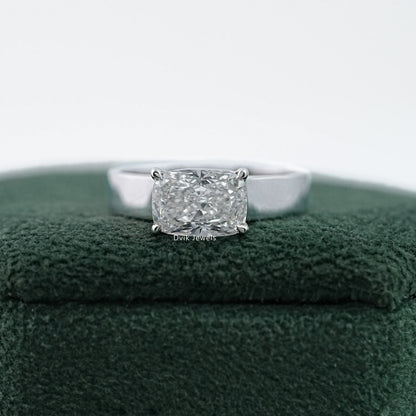 Cushion Cut Solitaire Lab Diamond Band
