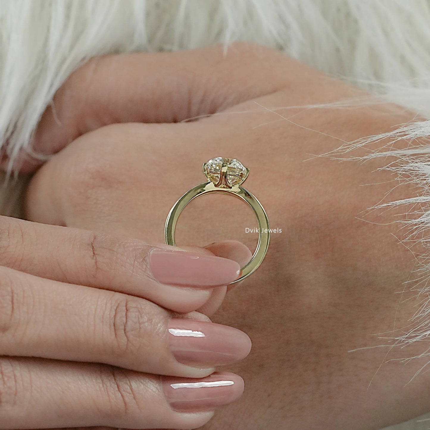 Old Mine Cushion Cut Diamond Multi Band Solitaire Ring Ring