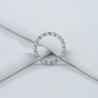 Cushion Cut Bezel Set Lab Diamond Full Eternity Band