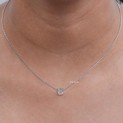 Lab grown Diamond Cushion Cut Solitaire Pendant