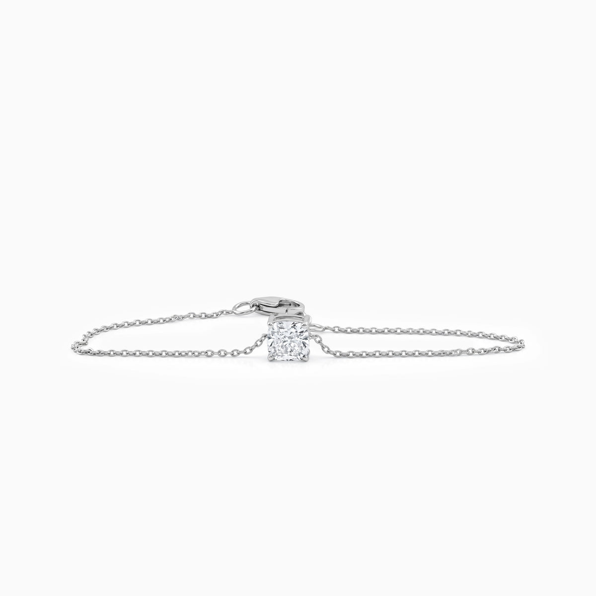 Cushion Cut Lab Diamond Solitaire Bracelet Bracelet