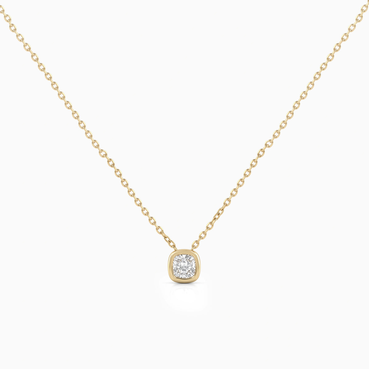 Cushion Lab Diamond Bezel Set Pendant Pendant