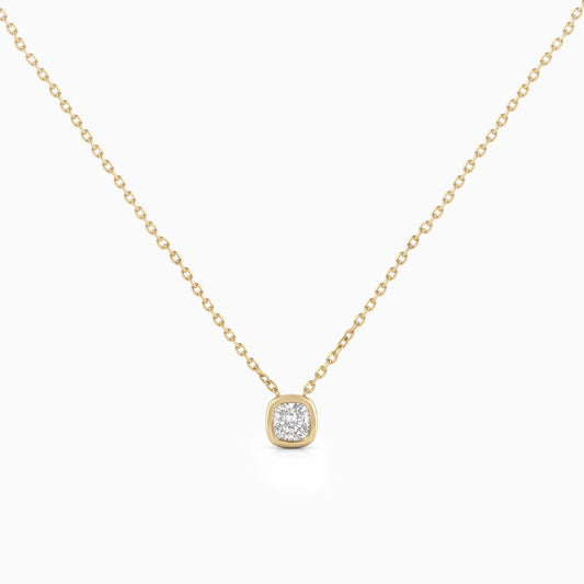 Cushion Lab Diamond Bezel Set Pendant Pendant
