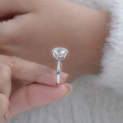 7 CT Round Cut Lab Diamond Solitaire Ring
