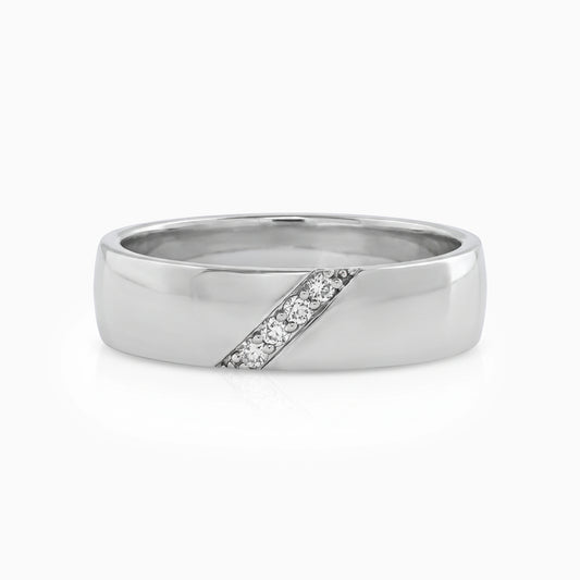 Round Cut Lab Diamond Men's Band