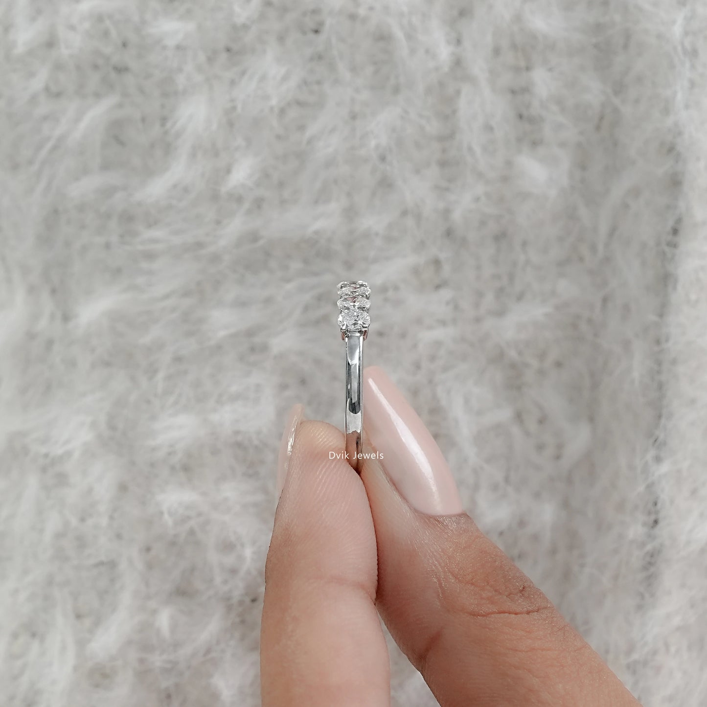 Lab Grown Diamond Half Eternity Wedding Band