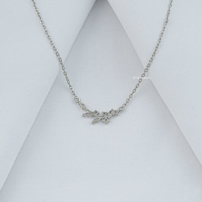 Marquise Cut Minimalist Leaf Diamond Pendant