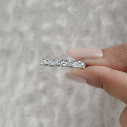 Heart Cut Lab Diamond Full Eternity Band