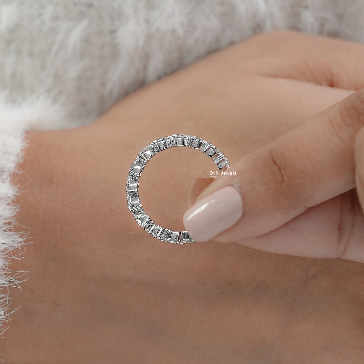 Pear Cut Lab Grown Diamond Eternity Band