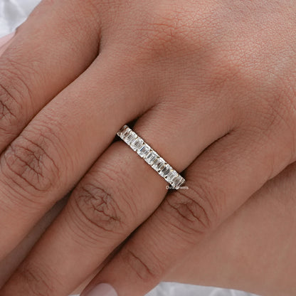 Emerald Lab Grown Diamond Wedding Band