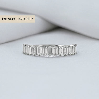Baguette Cut Diamond Half Eternity Band