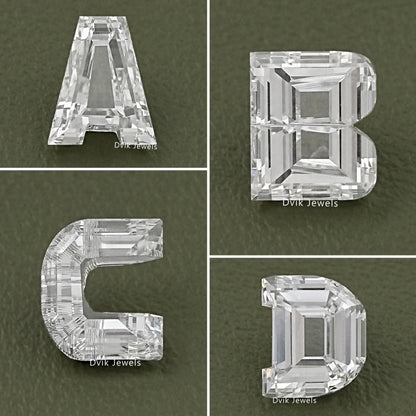 Alphabet-Shaped Lab Grown Loose Diamonds  -  A to Z Cut