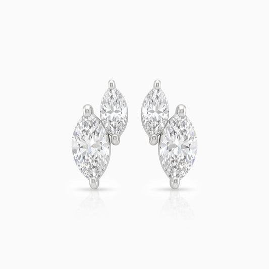 Double Marquise Cut Lab Diamond Stud Earrings Earrings