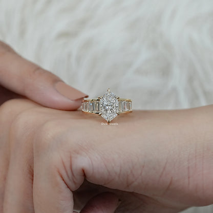 Baguette Accent Engagement Band
