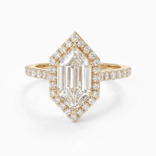 Halo Dutch Marquise Cut Diamond Ring Ring