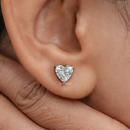 Heart Lab Grown Diamond Stud Earring