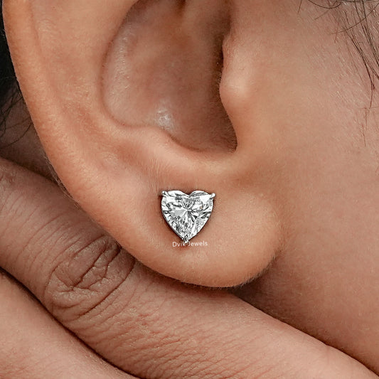 Heart Lab Grown Diamond Stud Earring