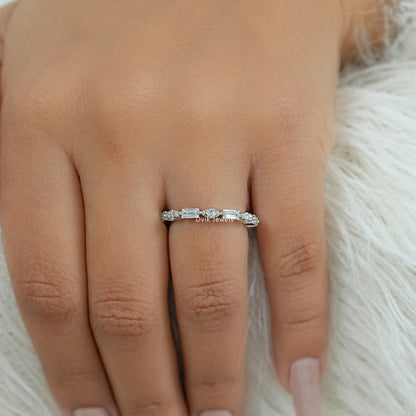 East-West Baguette And Marquise Diamond Band