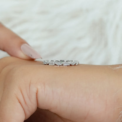 East-West Baguette And Marquise Diamond Band