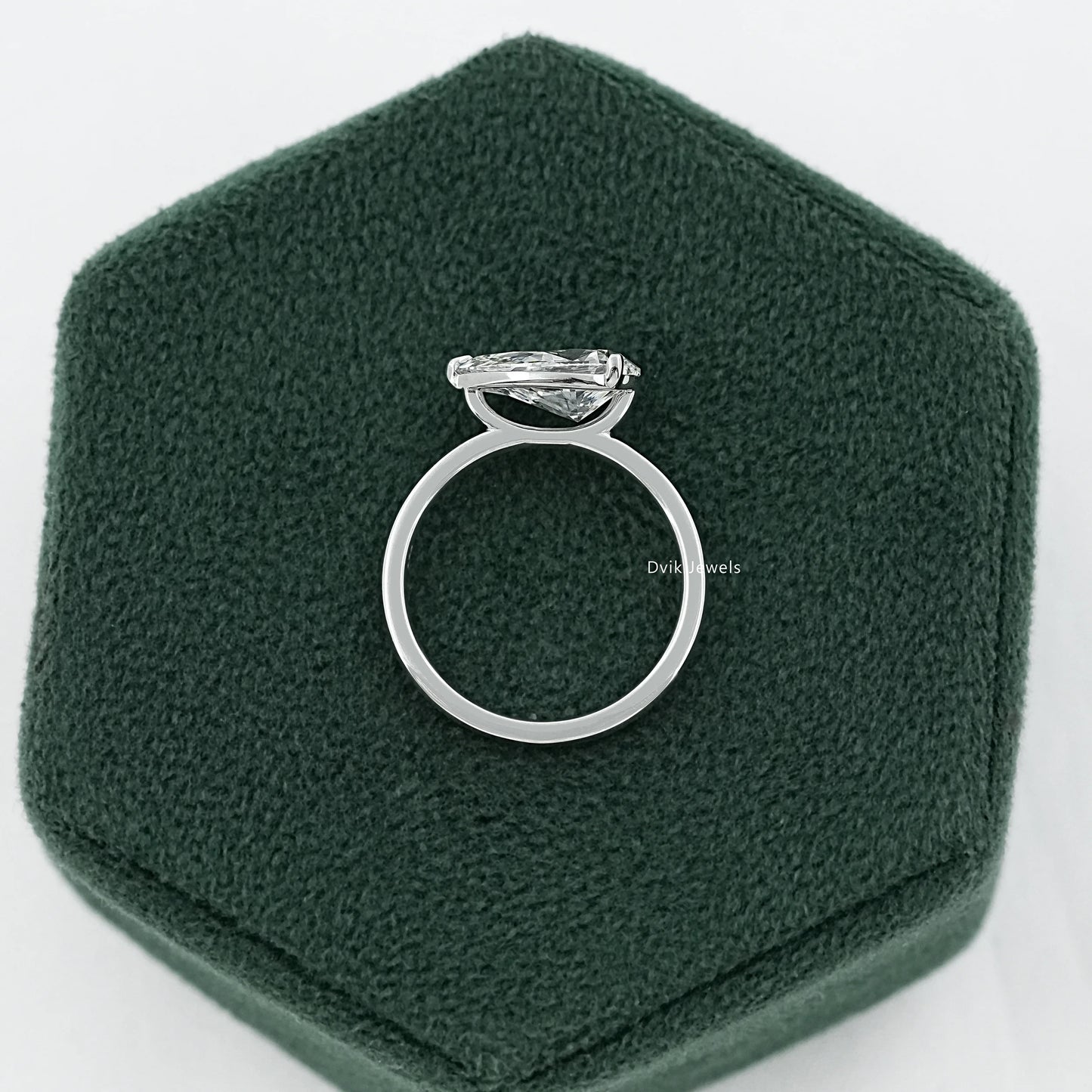 East West Pear Diamond Engagement Ring
