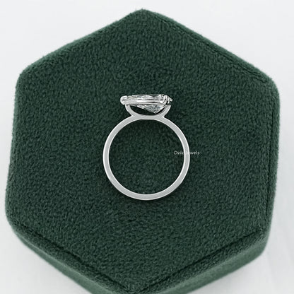 East West Pear Diamond Engagement Ring