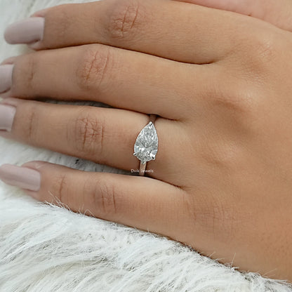 East West Pear Diamond Engagement Ring