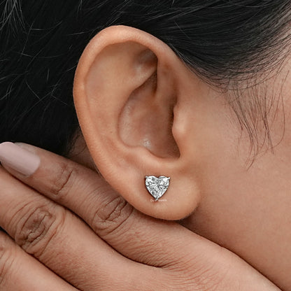 Heart Lab Grown Diamond Stud Earring