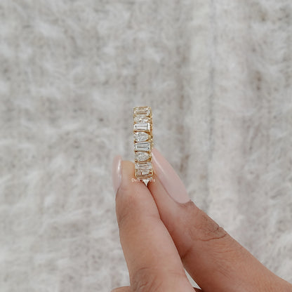 Pear And Tapered Baguette Diamond Eternity Band