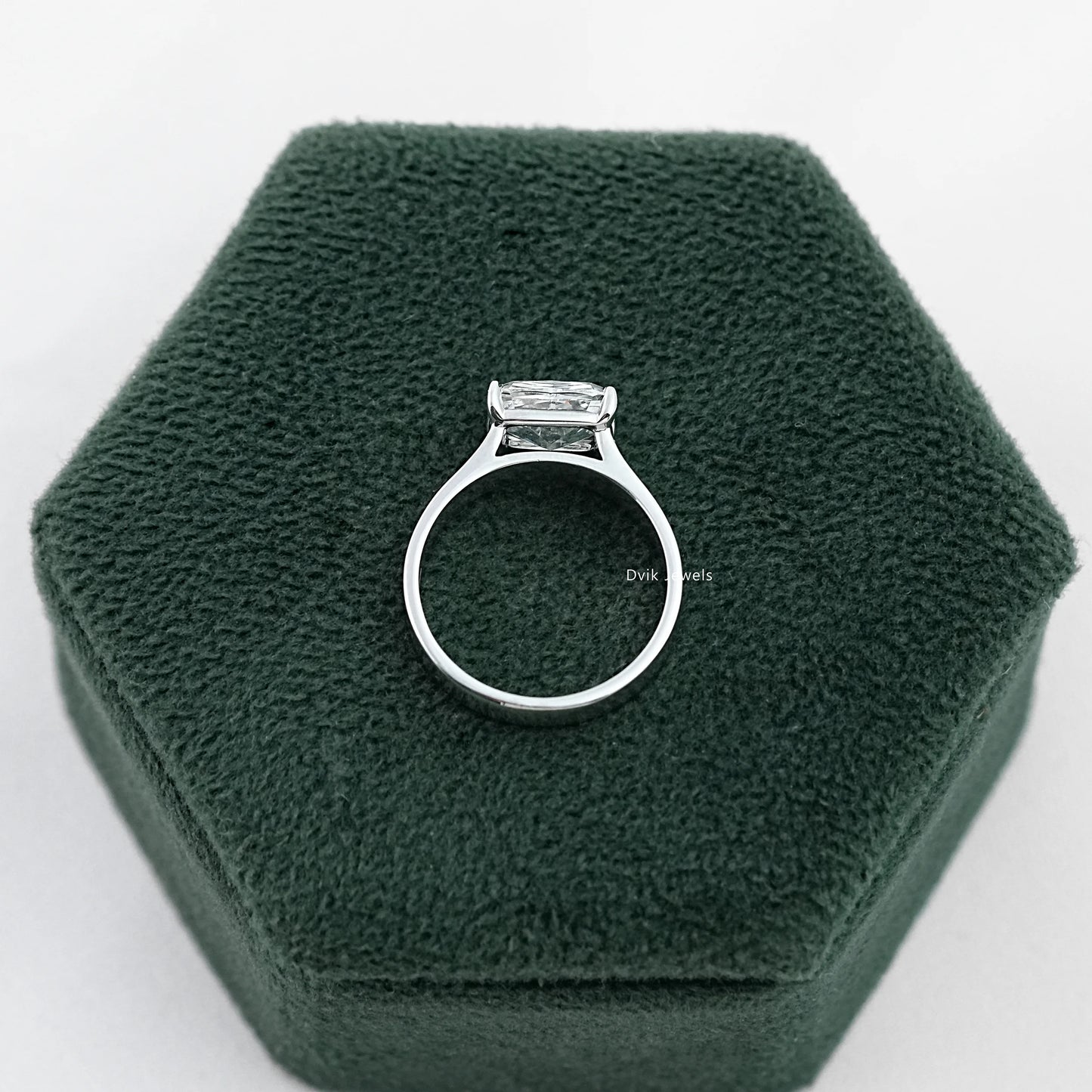 Cushion Cut Solitaire Lab Diamond Band