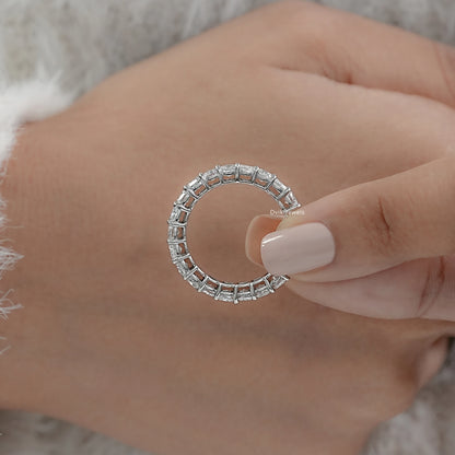 Cushion Cut Lab Diamond Full Eternity Band