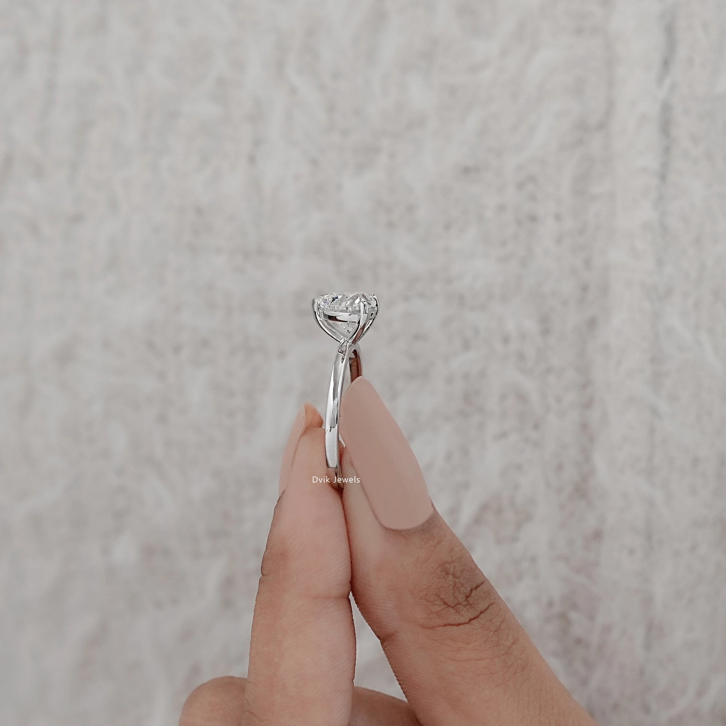 Heart Shaped Diamond Solitaire Ring