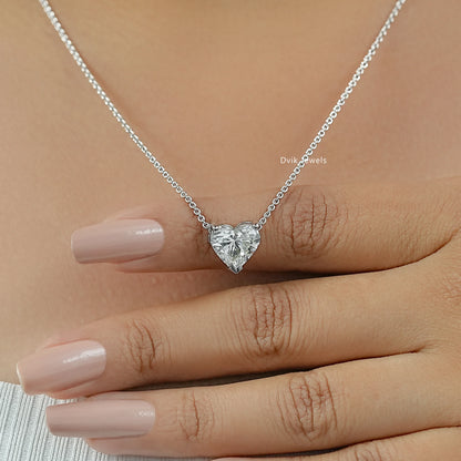 Heart Lab Grown Diamond Solitaire Pendant Pendant