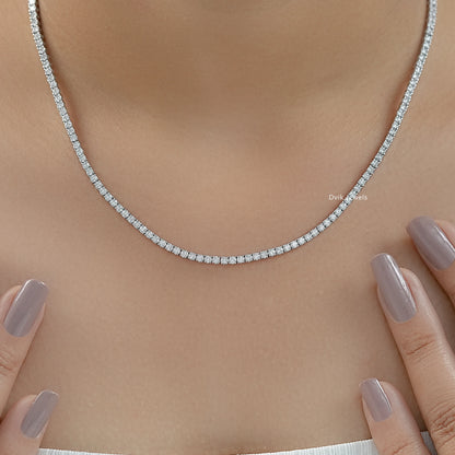 Stunning Round Lab Diamond Tennis Necklace Necklace