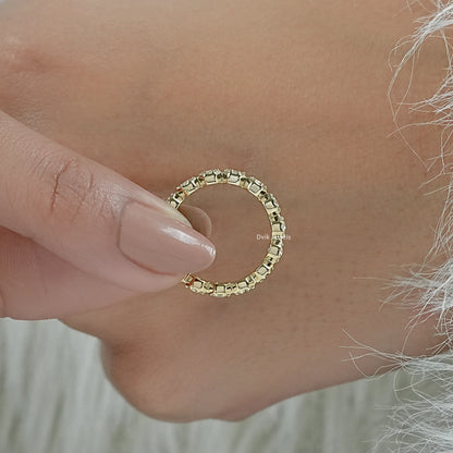 Hexagon Shape OEC Round Diamond Eternity Band