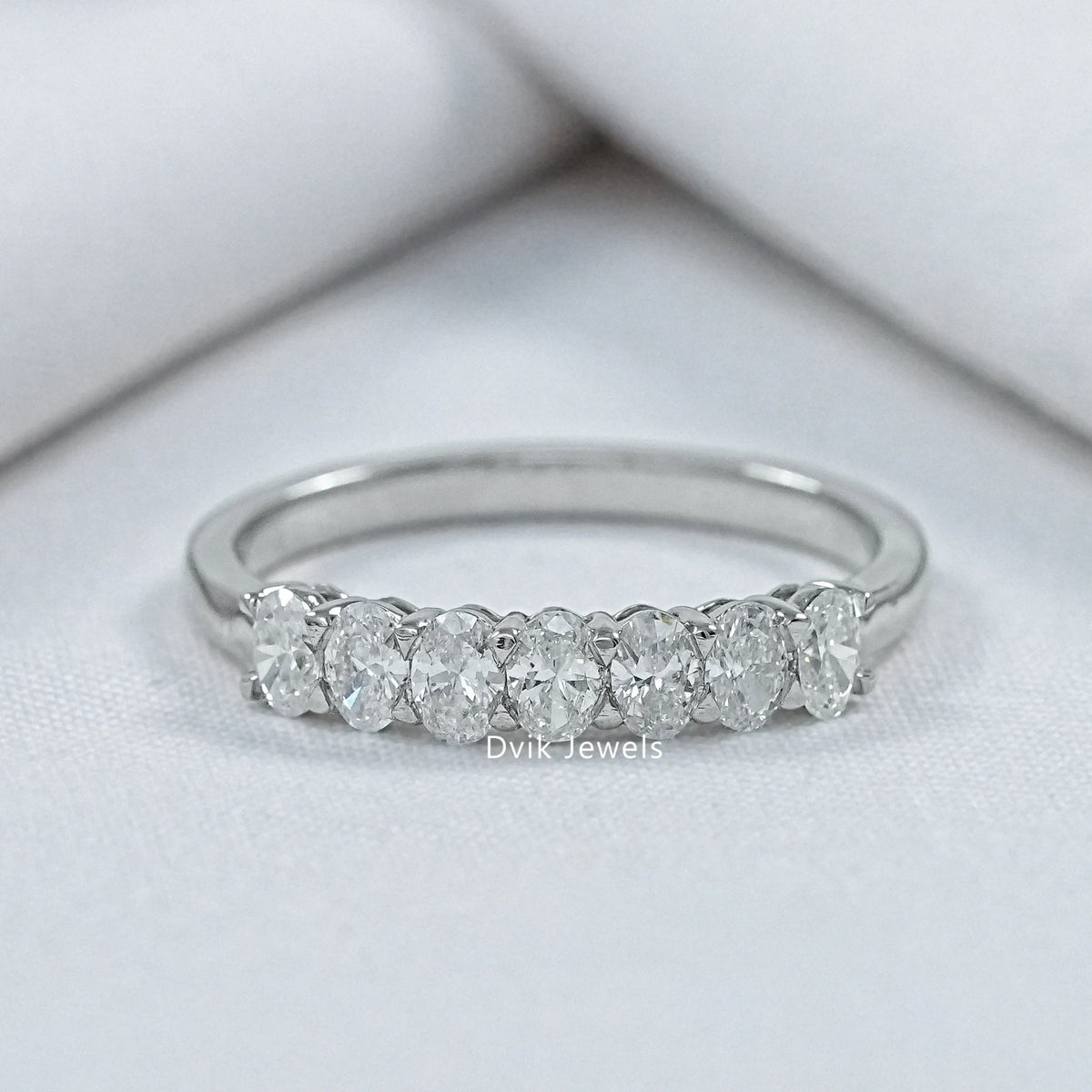 Lab Grown Diamond Half Eternity Wedding Band Band