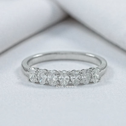 Lab Grown Diamond Half Eternity Wedding Band