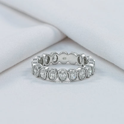 Oval Cut Lab Diamond Eternity Band