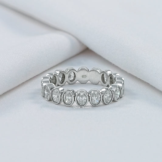 Oval Cut Lab Diamond Eternity Band