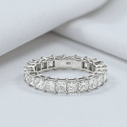 Princess Cut Diamond Full Eternity Wedding Band