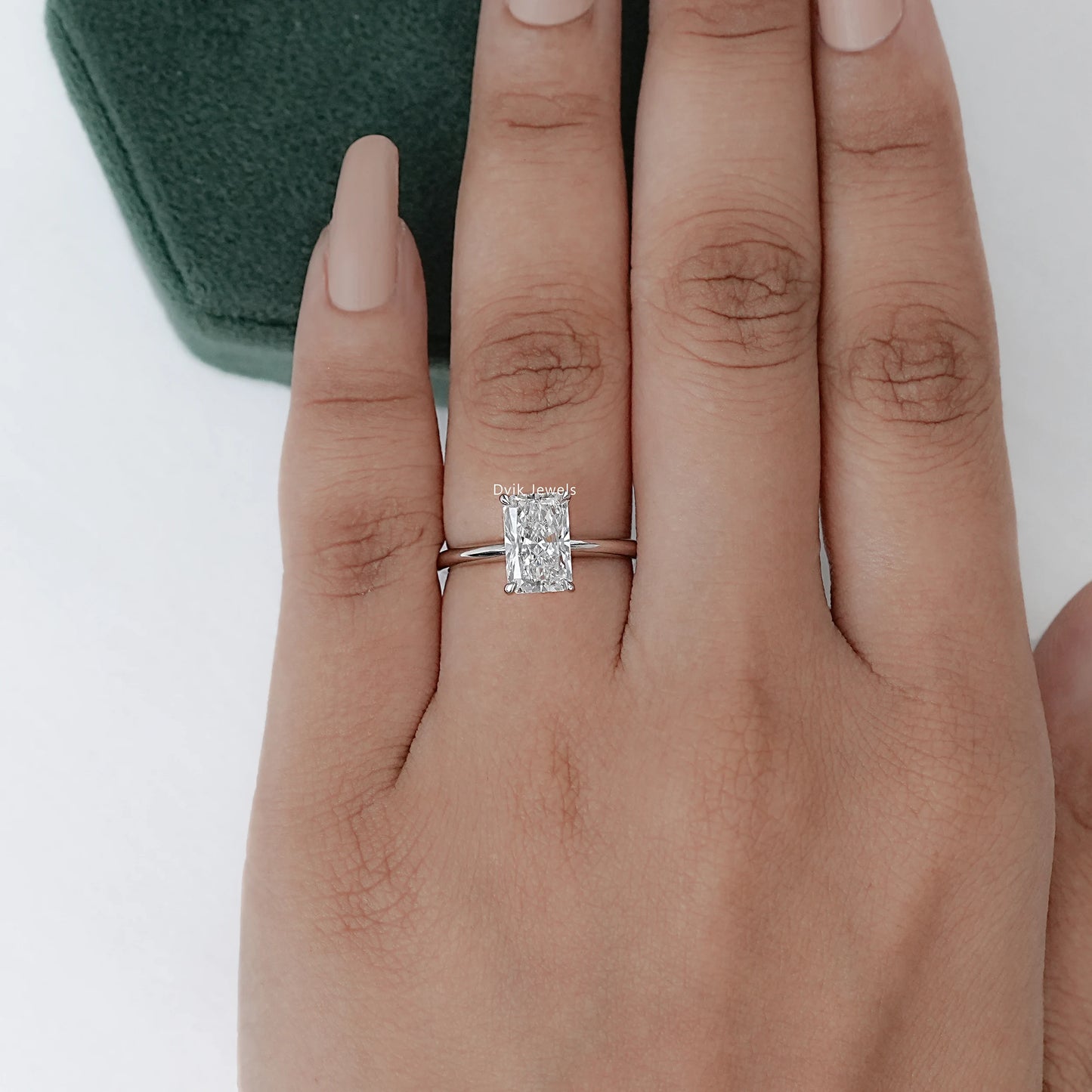 Radiant Cut Diamond Solitaire Engagement Ring